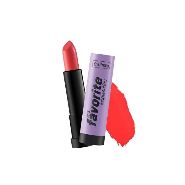 Callista Lips Longwearing Lipstick - 304 Tangerino Pembe, Matte Finish, Moisturizing & Long-Lasting Lip Color Callista Lips Longwearing Lipstick - Matte & Moisturizing longwearing lipstick, matte lipstick, lip care, moisturizing lipstick, pembe ton ruj, Callista Lips, 304 Tangerino Pembe, cosmetics, beauty products, lip color, durable lipstick, nourishing lipstick