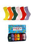 Ozzy Socks Women's 6-Pack Fruit Embroidered Socks - Comfortable Cotton Casual Footwear for Women - view 3