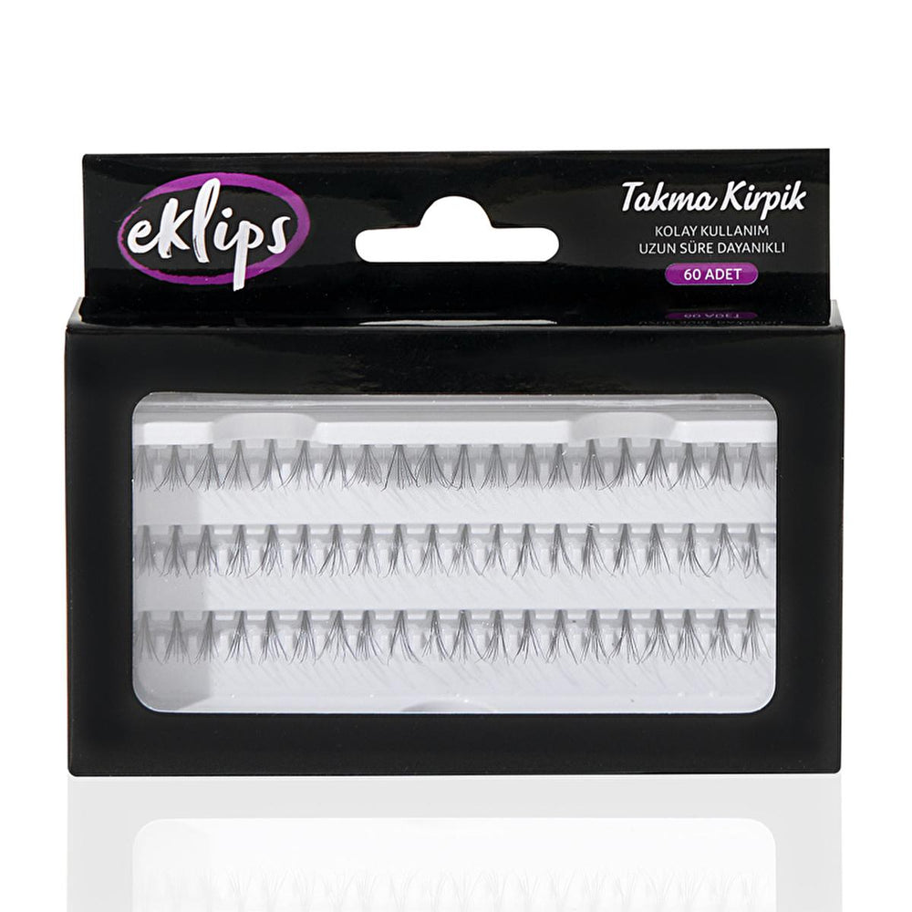 Eklips Reusable False Eyelashes - 60 Piece Pack, Washable & Long-Lasting