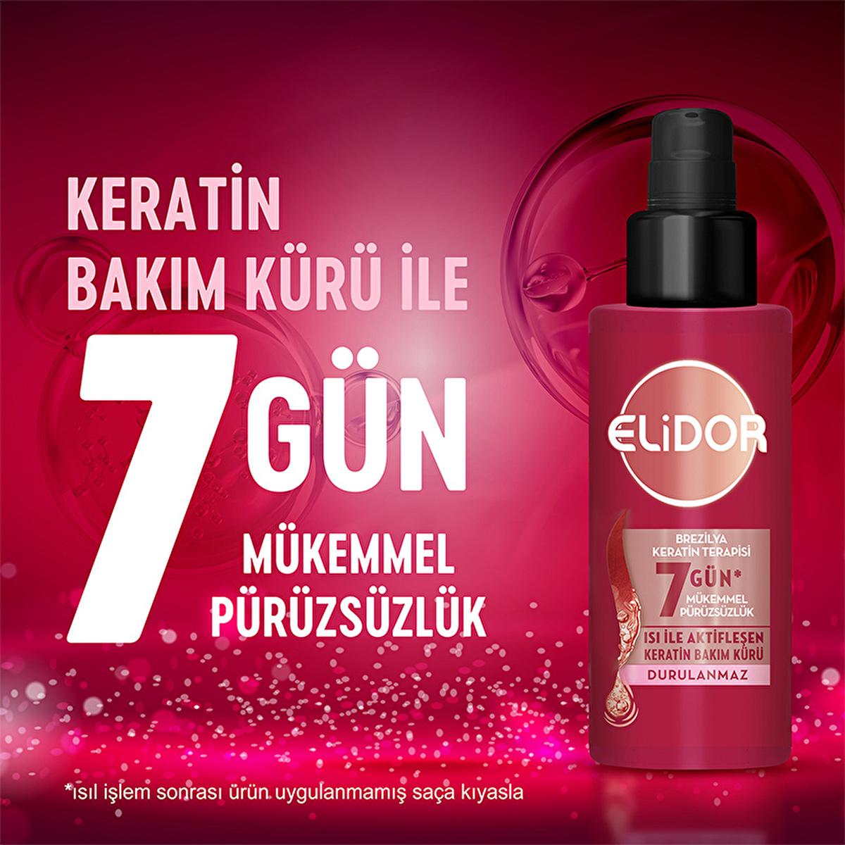 Elidor Brazilian Keratin Therapy Heat Activated Hair Treatment - Smooths Frizz, Repairs Damage, & Straightens - Keratin & Marula Oil Infused, 90ml Elidor Keratin Hair Treatment - Smooth, Repair & Straighten keratin hair treatment, brazilian keratin therapy, heat activated hair treatment, anti frizz hair treatment, hair smoothing treatment, damaged hair repair, marula oil hair, hair straightening treatment, elidor keratin, hair keratin treatment, hair treatment, keratin treatment, brazilian keratin, heat act