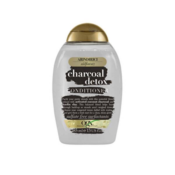 OGX Detoxifying Charcoal Hair Conditioner 385ml - Sulfate-Free, Activated Charcoal & Kaolin Clay Formula - Conditioner