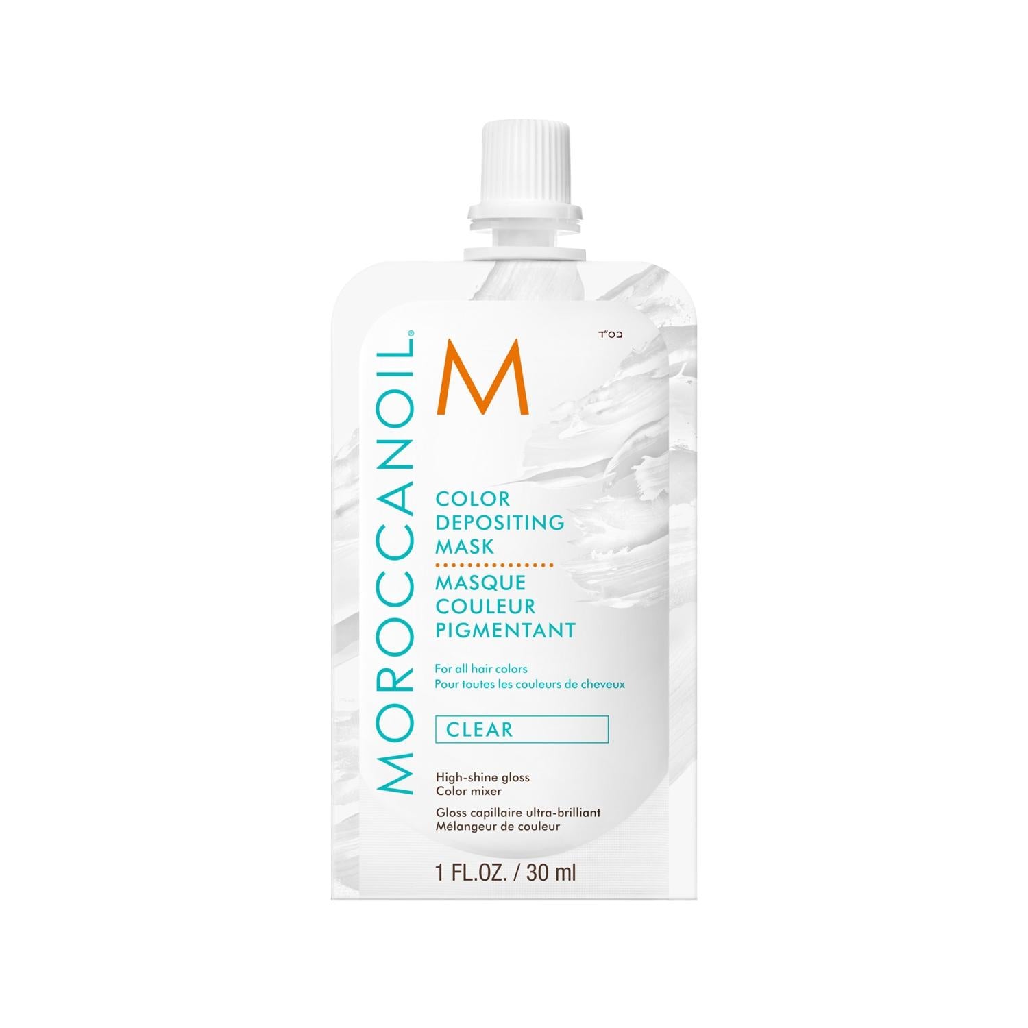 Moroccanoil Color Depositing Mask: Clear - Refresh & Enhance Your Hair Color at Home, Temporary & Non-Permanent - 30ml Moroccanoil Color Depositing Mask - Refresh Hair Color color mask, color depositing mask, temporary hair color, hair color refresher, Moroccanoil mask, clear hair mask, at home hair color, color enhancing mask, non permanent hair color, hair color, color refresher, hair mask, temporary color, hair treatment, hair care, salon quality, easy to use, on-the-go hair color, travel size, beauty, w