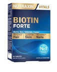 Nutraxin Biotin Forte 60 Tablets - Hair Growth Support & Skin Health Supplement - Vitamin & Supplement