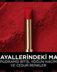 Loreal Paris Color Riche Rouge Confident Matte Lipstick - Long Lasting Hyaluronic Acid Lip Color - view 3