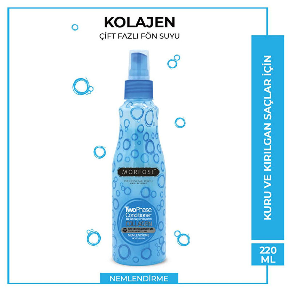 Morfose Collagen Double Phase Hair Serum - 7.44 fl oz, Heat Protectant & Softening Hair Care - view 3