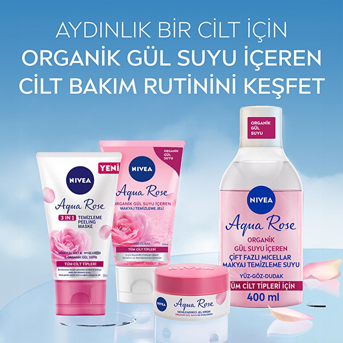 Nivea Aqua Rose Makeup Cleansing Gel - Hydrating, Gentle, Dermatologically Tested - 5.07 fl oz Nivea Aqua Rose Makeup Cleansing Gel - Hydrating & Gentle makeup cleansing gel, Nivea Aqua Rose, organic rose water, hydrating cleanser, dermatologically tested, gentle makeup removal, long-lasting hydration, sensitive skin friendly, skincare routine, face cleansing, Nivea, cosmetics, beauty products