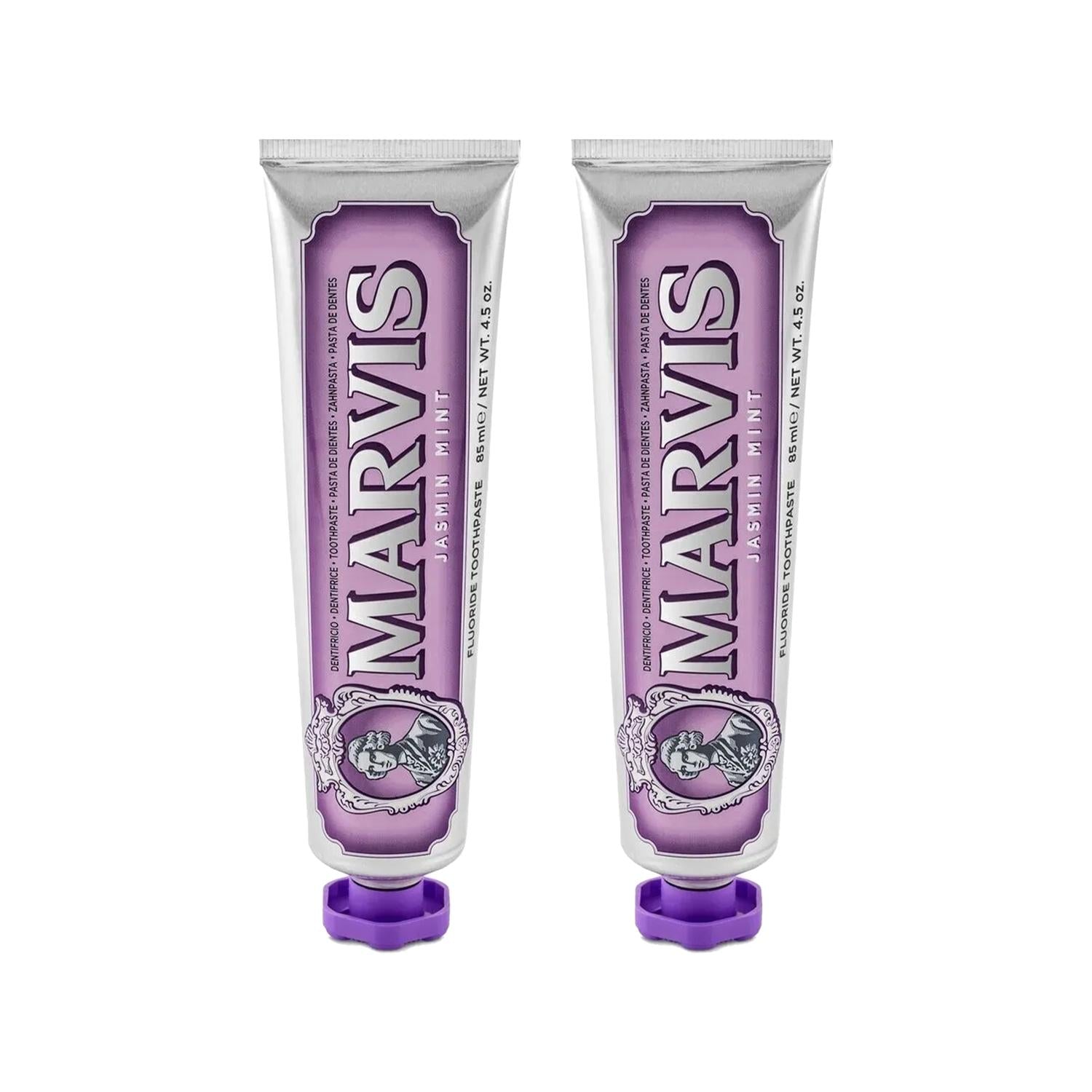 Marvis Premium Jasmin Mint Toothpaste with Xylitol - 2 x 85ml - Refreshing Oral Care Marvis Jasmin Mint Toothpaste with Xylitol - Premium Oral Care Marvis toothpaste, Jasmin Mint toothpaste, Xylitol toothpaste, Premium oral care, Mint flavor toothpaste, Oral hygiene products, Luxury toothpaste, Xylitol benefits, Premium oral hygiene, Marvis oral care, Refreshing toothpaste, Healthy smile, Oral health products