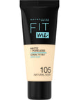 Maybelline Fit Me Matte + Poreless Liquid Foundation - 105 Natural Ivory: Oil Control, Minimizes Pores, Natural Finish Maybelline Fit Me Foundation - Matte, Poreless, Natural Ivory Maybelline Fit Me foundation, matte foundation, poreless foundation, natural ivory foundation, oil control foundation, long lasting foundation, Maybelline foundation 105, foundation for oily skin, foundation for large pores, foundation, liquid foundation, matte finish, pore minimizing, natural look, oily skin, combination skin, f
