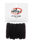 Eklips Black Hair Elastics No-Damage Hair Ties 6-Pack