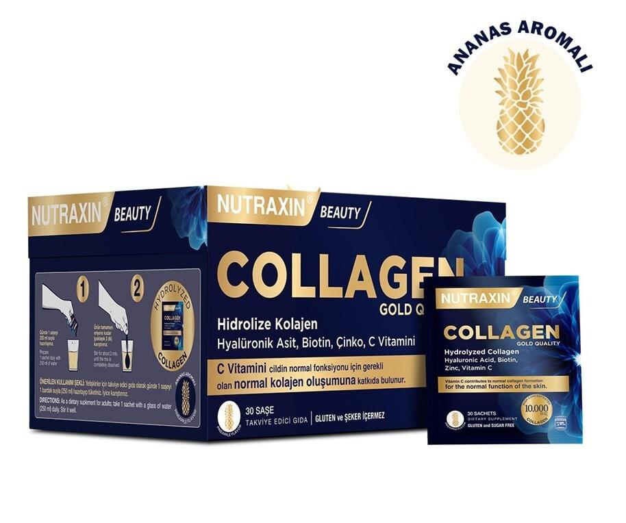 Nutraxin Collagen Supplement 10000mg Hydrolyzed Collagen, Hyaluronic Acid & Vitamin C - Anti-Aging Nutrition for Adults, 30 Sachets Nutraxin Collagen Supplement - Anti-Aging Nutrition for Glowing Skin Collagen Supplement, Hydrolyzed Collagen, Anti-Aging Nutrition, Skin Health Support, Dietary Supplement for Adults, Health and Wellness, Beauty Supplements, Natural Skincare, Anti-Aging Skincare, Skin Elasticity, Hydration, Glowing Skin, Healthy Aging, Nutraxin, Collagen Supplements, Hyaluronic Acid, Vitamin C