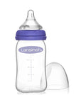 Lansinoh Glass Feeding Bottle 160ml + NaturalWave Bottle Teat Slow Flow - image 11