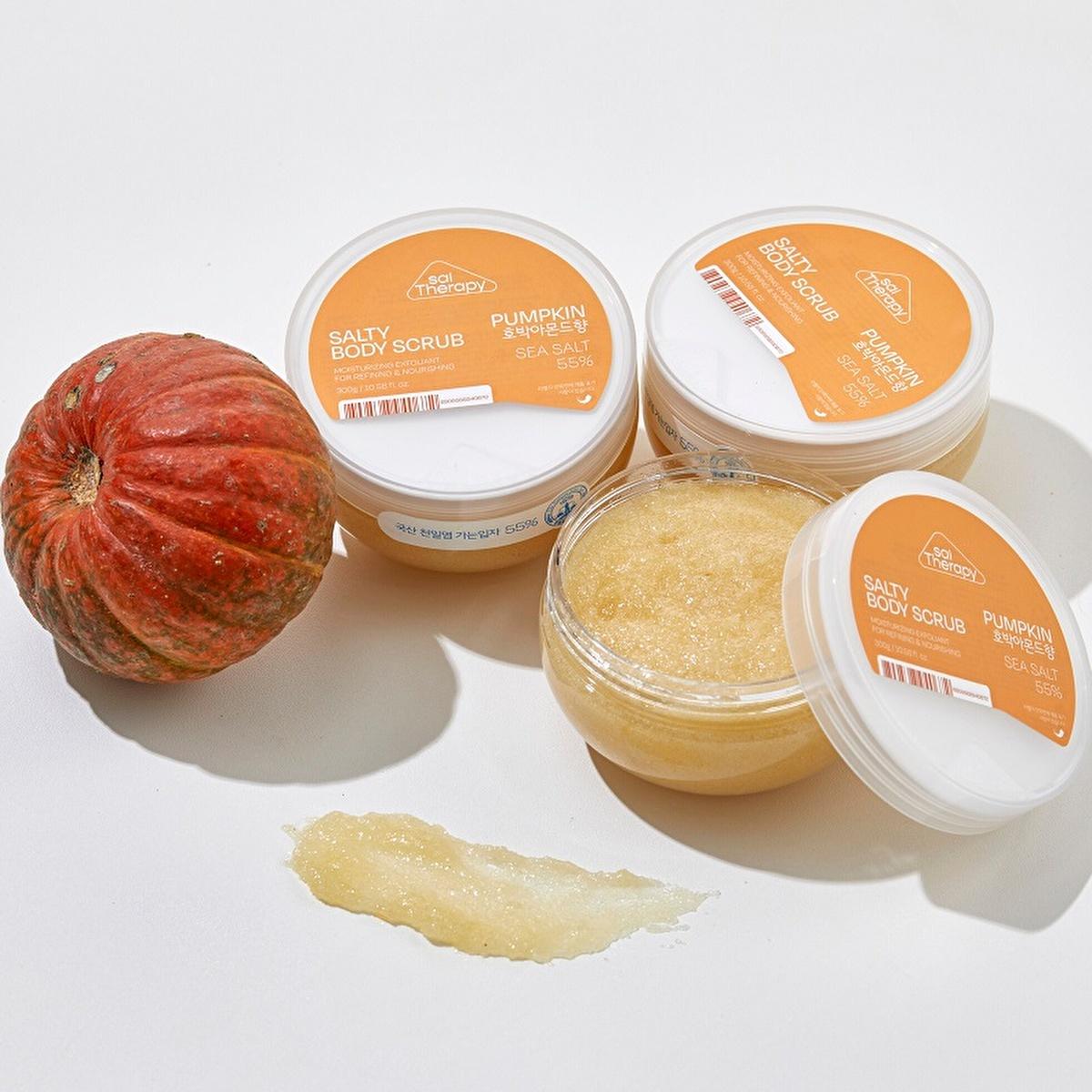 SalTherapy Natural Salty Body Scrub with Korean Sun Salt & Pumpkin Powder - Exfoliating Skincare for Smooth, Nourished Skin SalTherapy Natural Salty Body Scrub - Exfoliate & Nourish Natural Body Scrub, Salty Body Scrub, Korean Sun Salt Scrub, Pumpkin Body Scrub, Exfoliating Skincare, Skincare Routine, Natural Skincare, Body Exfoliant, Smooth Skin, Nourished Skin, Glycerin, Honey, Olive Fruit Oil, Arnica Montana Flower Extract, Camellia Sinensis Leaf Extract, Chemical-Free Skincare