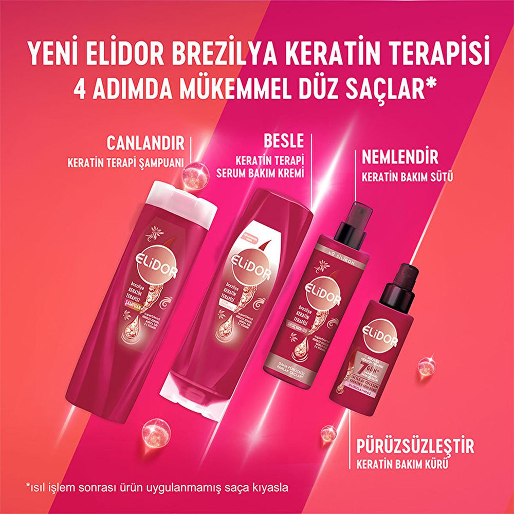 Elidor Brazilian Keratin Therapy Hair Serum - Nourishes, Smooths, and Adds Shine to Hair - 11.83 fl oz - view 5