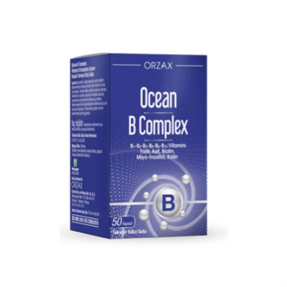 OceanB - Vitamin B Complex Supplement, 50 Capsules - Vitamin & Supplement