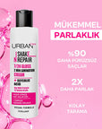 Urban Care Shake N Repair: Gloss Lamination Hair Treatment for Damaged Hair | Vegan, Shine Enhancing with Amino Acids & Oat Milk Protein Urban Care: Gloss Hair Treatment for Damaged Hair| Vegan hair gloss treatment, damaged hair repair, vegan hair care, shine enhancing hair treatment, smooth hair treatment, gloss lamination hair, amino acid hair treatment, oat milk protein hair treatment, hair treatment, hair mask, hair shine, hair repair, vegan beauty, cruelty-free, hair care, dry hair, dull hair, hair hyd
