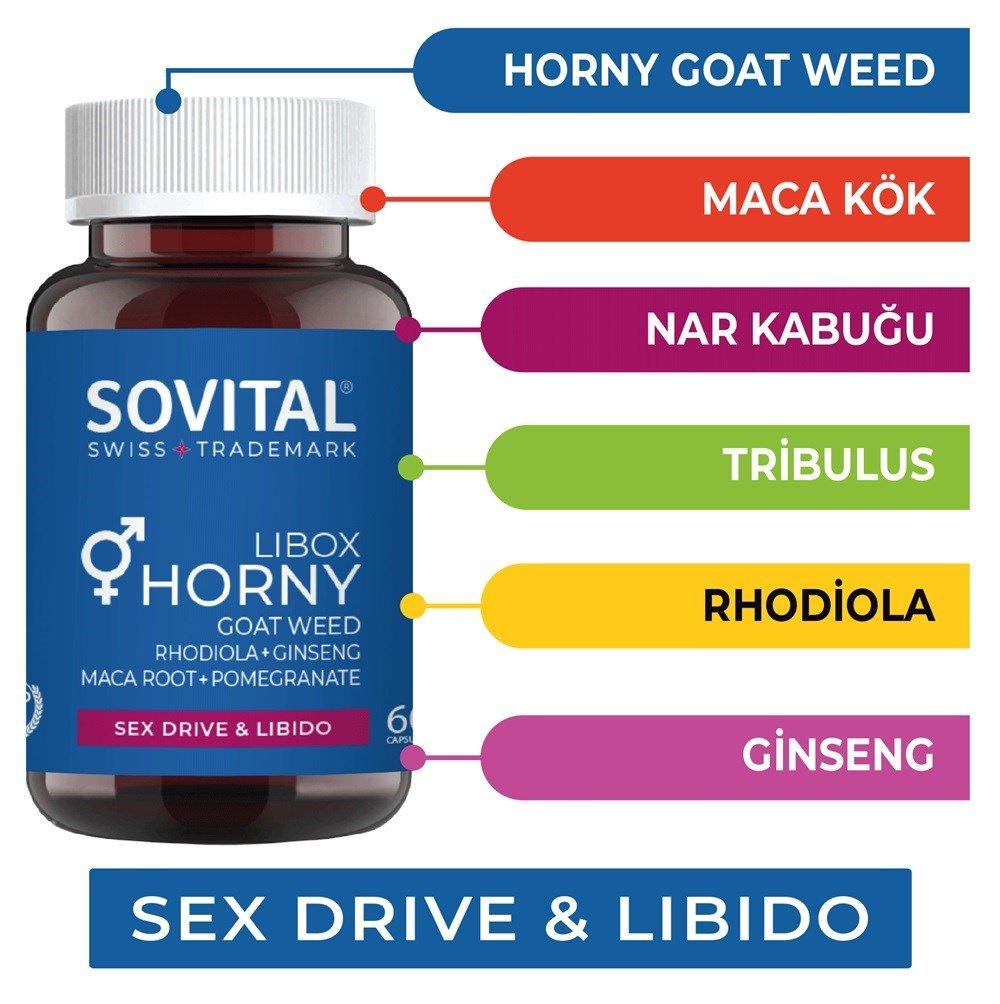 Sovital Libox Horny Dietary Supplement for Libido & Vitality - 60 Capsules, Ginseng & Horny Goat Weed Extract Sovital Libox Horny - Natural Libido & Vitality Supplement dietary supplement for libido, herbal sexual health support, natural vitality enhancer, Ginseng and Horny Goat Weed supplement, sexual wellness capsules, adults seeking natural libido boost, herbal supplements for energy, sexual health support capsules, natural libido enhancer, vitality supplement, Ginseng benefits, Horny Goat Weed benefits,