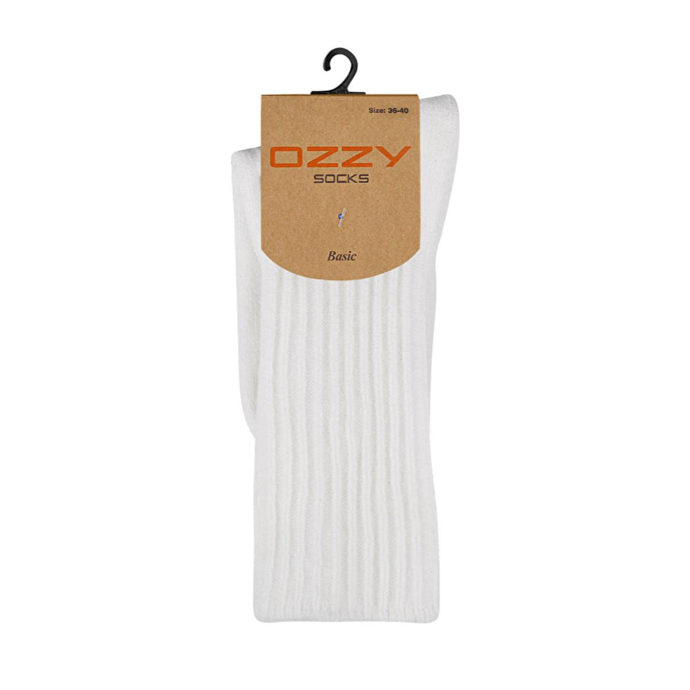 Ozzy Women's Woolen Socks - Soft, Warm, and Stretchy Ekru Socks for Women (36/40)