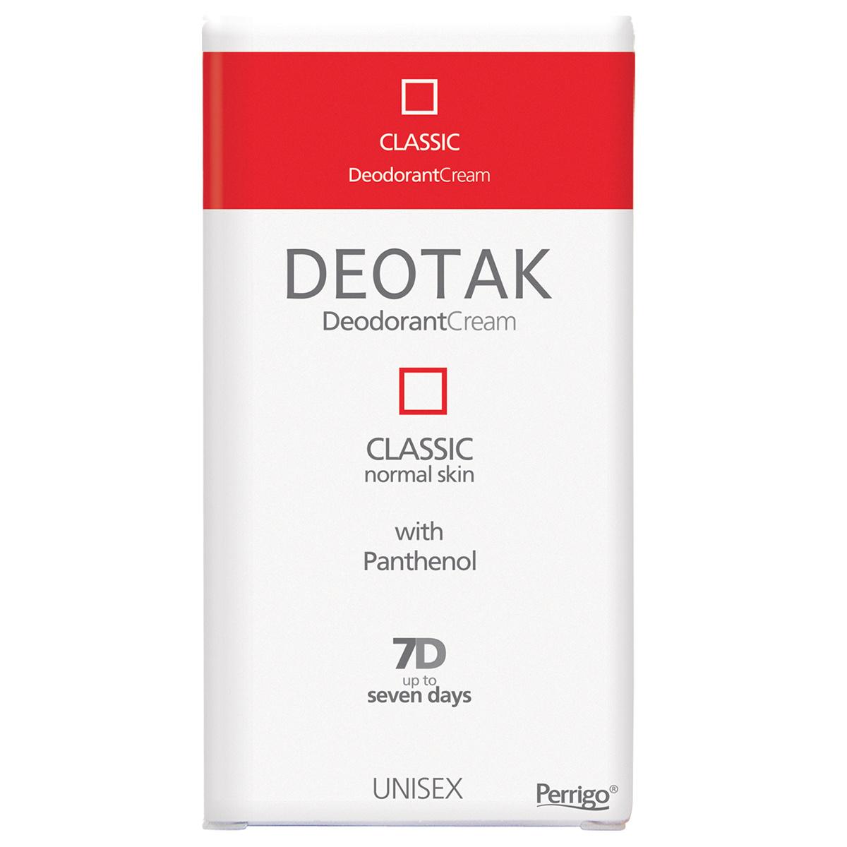 Deotak Unisex Deodorant Cream - Long Lasting Protection for Sensitive Skin - 1.18 fl oz Deotak Deodorant Cream - 7 Days Protection deodorant cream, long-lasting deodorant, dermatologically tested deodorant, unisex deodorant, Deotak Deodorant Klasik, sensitive skin care, body odor protection, personal care, hygiene products, cosmetic essentials