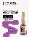 Flormar Star Shine: Intense Metallic Nail Polish - Long Lasting, Chip Resistant Formula - Vibrant Color & Shine Flormar Metallic Nail Polish - Chip Resistant & Long Lasting metallic nail polish, pigmented nail polish, long lasting nail polish, chip resistant nail polish, Flormar nail polish, shiny nail polish, nail art polish, metallic nail color, nail polish, nail color, metallic finish, high pigmentation, chip resistant, long lasting, thin brush, intense color, smooth application, fashion-conscious, manic