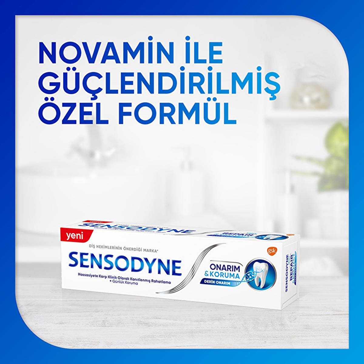 Sensodyne Desensitizing Toothpaste for Sensitive Teeth Repair - 2.54 fl oz, NovaMin Technology, Whitening Benefits Sensodyne Toothpaste for Sensitive Teeth - NovaMin Technology Sensodyne toothpaste, desensitizing toothpaste, sensitive teeth repair, NovaMin technology toothpaste, whitening toothpaste for sensitive teeth, oral care, sensitive teeth relief, toothpaste for sensitive teeth, whitening toothpaste, oral hygiene, desensitizing oral care
