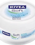 Nivea Soft Moisturizing Cream - 6.76 fl oz - Vitamin E & Jojoba Oil for Daily Skin Hydration, Face & Body - Dermatologically Tested Nivea Soft Moisturizer: Vit E & Jojoba - Hydrate & Soften Skin moisturizing cream, Nivea Soft, daily moisturizer, vitamin E cream, jojoba oil cream, skin hydration, face and body moisturizer, dermatologically tested moisturizer, Nivea, moisturizer, skin care, hydration, vitamin E, jojoba oil, face cream, body cream, daily skin hydration, dry skin relief, sensitive skin, all ski