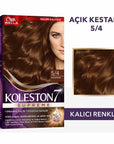 Wella Koleston Supreme 5/4 Light Chestnut Hair Dye: 100% Gray Coverage, Long Lasting Vibrant Brunette Color with Oil Elixir for Shine & Strength Wella Koleston Light Chestnut Hair Dye: Gray Coverage & Shine hair dye, hair color, permanent hair color, gray coverage hair dye, long lasting hair color, ammonia hair dye, well hair dye, wella koleston, brunette hair dye, hair color kit, hair coloring, at-home hair color, light chestnut hair dye, hair care, beauty, personal care, gray coverage, long-lasting color,