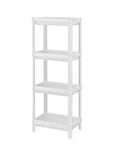 Decobella 4-Tier Bathroom Storage Rack - Maximize Space, Easy Install, Durable Plastic