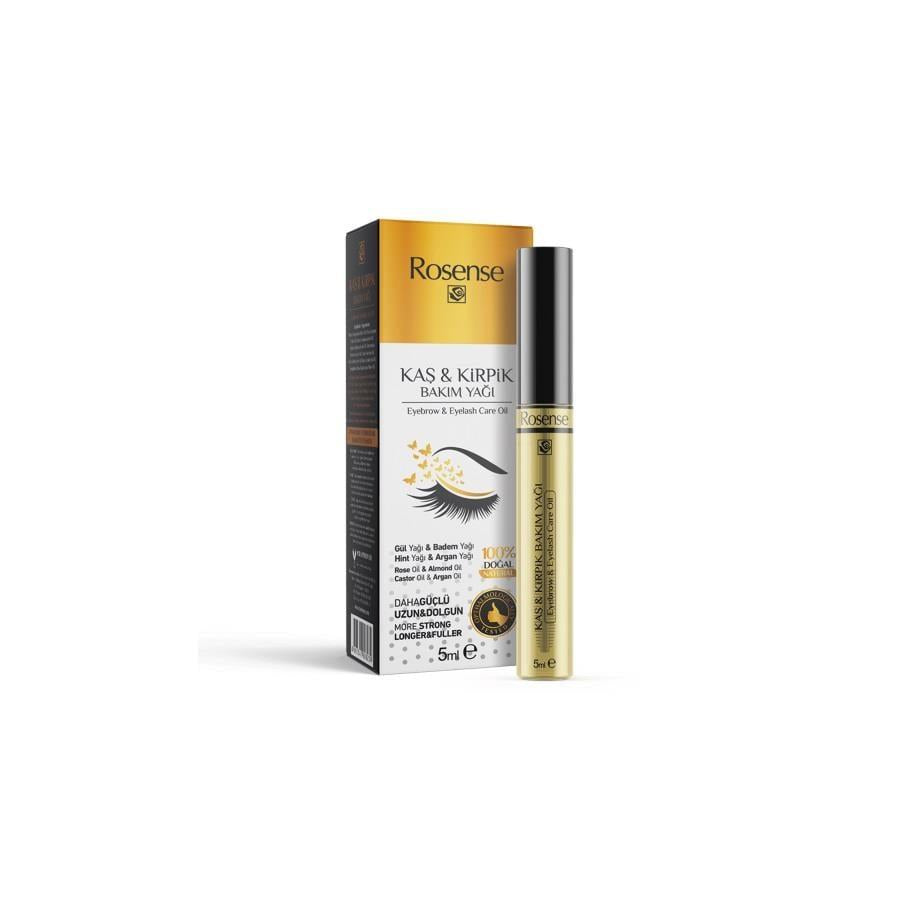 Rosense Eyebrow and Eyelash Care Oil - Natural, Dermatologically Tested, 5ml Rosense Eyebrow & Eyelash Oil - Natural & Tested eyebrow care oil, eyelash care oil, natural beauty products, dermatologically tested cosmetics, ophthalmologically tested products, Rosense Kaş ve Kirpik Bakım Yağı, brow care, lash care, natural cosmetics, sensitive skin friendly, eye care products