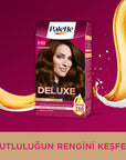 Palette Deluxe Warm Chocolate Hair Dye 5-60 - Long-Lasting, Nourishing Hair Color Palette Deluxe Warm Chocolate Hair Dye - Long Lasting Color hair dye, long-lasting hair color, nourishing hair dye, Warm Chocolate hair color, Palette Deluxe hair dye, hair color, hair care, cosmetic, beauty product, brown hair dye, chocolate hair color