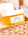 Sinoz Gold Aura Body Scrub - Exfoliating Sea Salt Scrub for Smooth, Moisturizing Skin - Natural Oils & Vitamin E Sinoz Body Scrub: Exfoliate & Moisturize for Smooth Skin body scrub, exfoliating scrub, moisturizing body scrub, sea salt scrub, natural body scrub, Sinoz body peeling, Gold Aura body scrub, body scrub for smooth skin, body exfoliant, skin exfoliation, moisturizing scrub, tea tree oil scrub, coconut oil scrub, cucumber seed oil, vitamin E, glycerin, gold aura scent, smooth skin, radiant skin, dry