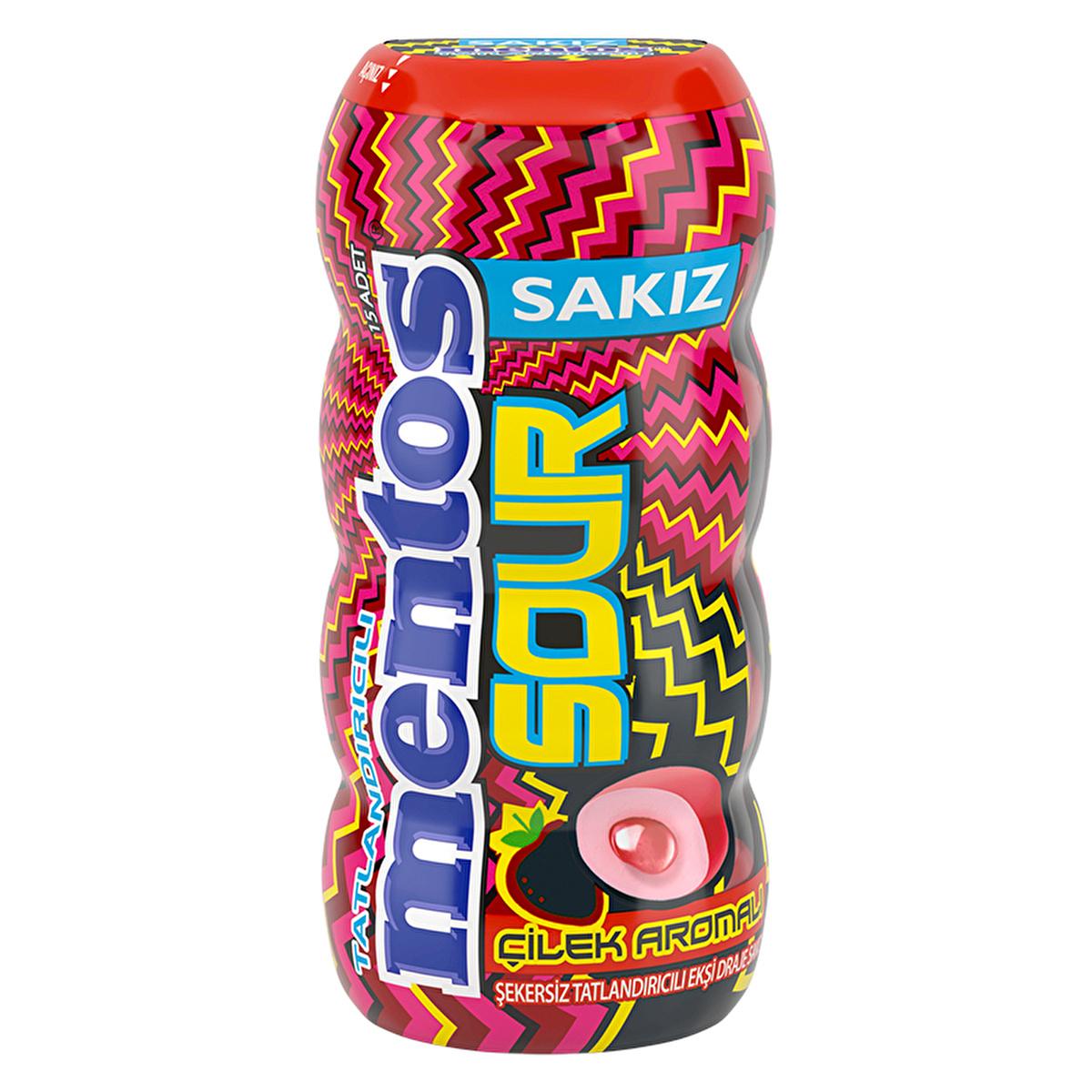 Mentos Sour Chewing Gum, Strawberry Flavored - 30g Pack | Intense Sour Taste & Fruity Experience Mentos Sour Gum - Strawberry Flavor | Intense & Fruity Sour chewing gum, Strawberry flavored gum, Mentos Sour, Ekşi sakız, Fruit flavored chewing gum, Chewing gum, Sour candies, Fruity gum, Strawberry gum, Mentos brand, Intense sour taste, Liquid filled gum, Unique texture gum, Portable gum, Convenient gum
