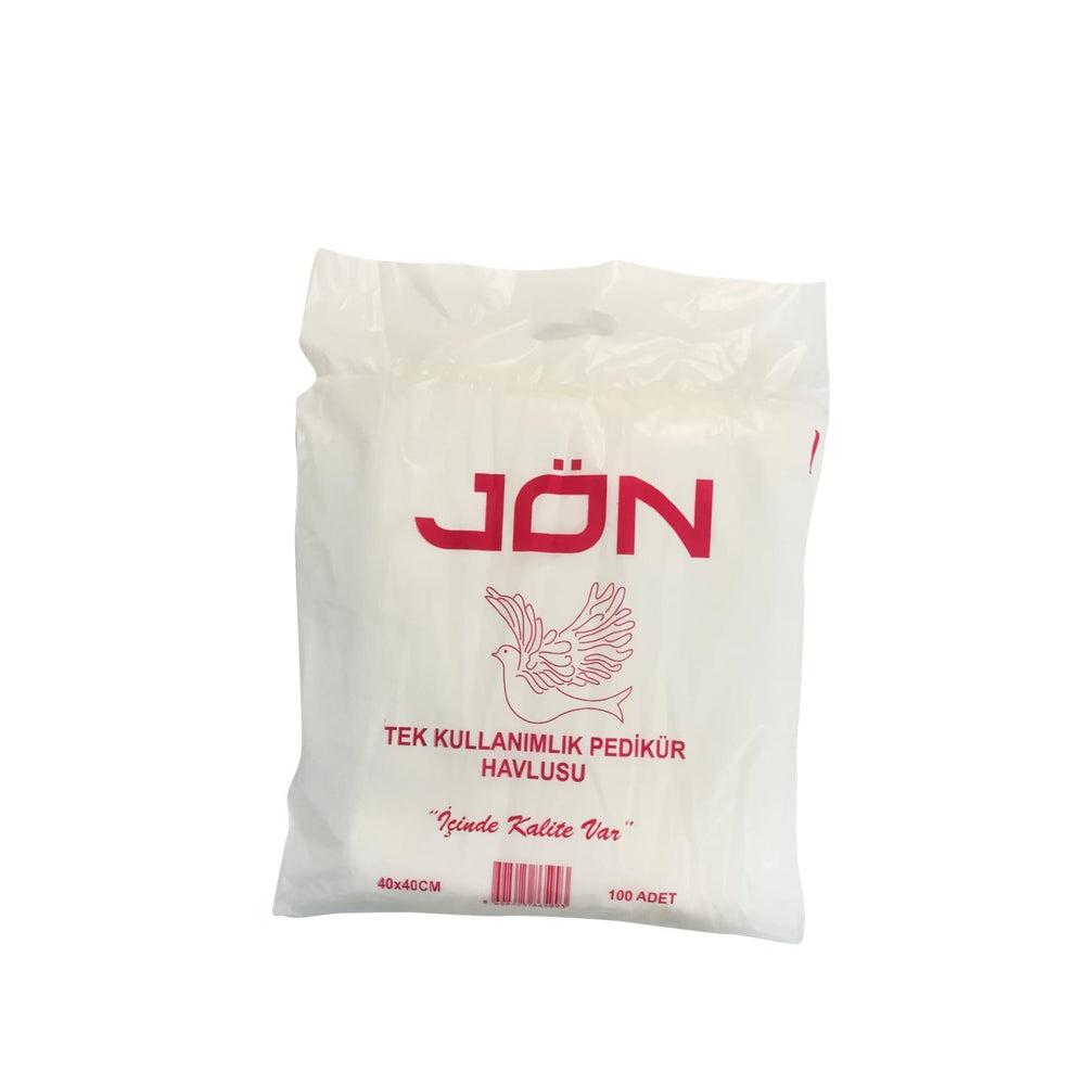 Jön Disposable Pedicure Towels 40x40cm 100 Pieces - Hygienic Salon Supplies for Professionals Jön Disposable Pedicure Towels 40x40cm 100Pcs - Salon Hygiene disposable pedicure towels, single-use pedicure towels, pedicure supplies, beauty salon hygiene products, nail care disposable towels, salon supplies, hygiene products, beauty products, disposable towels, foot care, nail care, beauty salon essentials