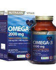 Nutraxin Omega 3 Fish Oil 2000mg - High Potency EPA DHA Supplement for Heart & Brain Health - 60 Softgels Nutraxin Omega 3 Fish Oil - High Potency EPA DHA for Health Omega 3 fish oil, EPA DHA supplement, High potency omega 3, Fish oil softgels, Omega 3 cardiovascular health, Natural fish oil supplement, Omega-3 fatty acids, Omega 3 brain health, Buy omega 3 supplements, Fish oil 2000mg, Omega 3 supplement, fish oil, cardiovascular health, brain health, cognitive function, healthy vision, softgels, natural f