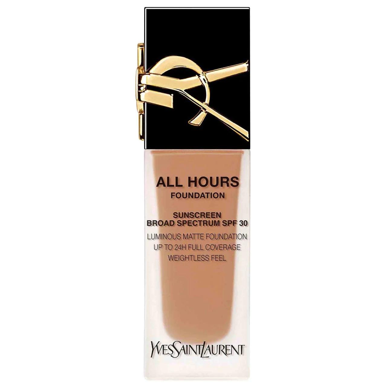 All Hours - Long-Lasting Liquid Foundation with Hyaluronic Acid & SPF 30 - 24H Matte Finish, Waterproof & Transfer Proof All Hours Foundation - 24H Longwear, Matte Finish, SPF 30 long-lasting liquid foundation, matte finish foundation, SPF 30 foundation, hyaluronic acid foundation, waterproof foundation, full coverage foundation, 24H longwear, transfer proof makeup, skincare makeup hybrid, makeup for normal skin, makeup for dry skin, makeup for combination skin, makeup for oily skin, natural matte finish, w