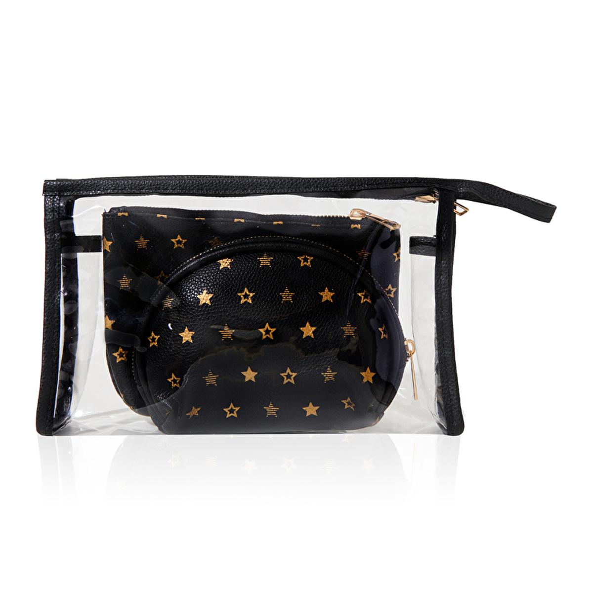 Eklips 3-Piece Set Bag - Black PVC, Fashionable Storage & Organization Eklips 3-Piece Bag Set - Black PVC Storage 3-piece bag set, PVC bag, black bag set, fashionable storage, coordinated accessories, stylish storage, organization solution, travel accessories, daily essentials, gift ideas for her, gift ideas for him, fashion accessories, storage bags, PVC storage, black storage bags, Eklips design