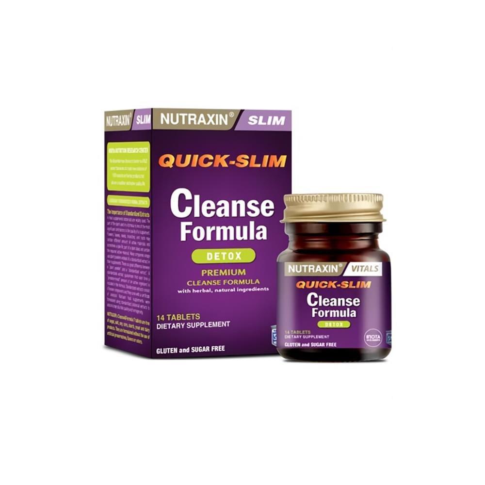 Nutraxin Quick-Slim Cleanse Formula Detox Dietary Supplement for Weight Loss Support - 14 Tablets Nutraxin Quick-Slim Cleanse Formula Detox for Weight Loss Dietary Supplement, Detox Supplement, Weight Loss Support, Herbal Extract, Natural Detox, Weight Management, Nutraxin Quick-Slim Cleanse Formula Detox, Senna Leaf Extract, Green Tea Leaf Extract, Milk Thistle Seed Extract, Nettle Root Extract, Natural Weight Loss, Digestive Cleansing, Liver Support