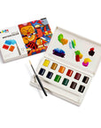 Carioca Plus 12-Color Watercolor Paint Set with Brush - High-Quality Art Supplies for Children and Enthusiasts - view 3