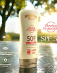 Hawaiian Tropic Glowing Protection SPF 50 Sunscreen Lotion - UVA/UVB, Vegan & Cruelty-Free, Moisturizing - 6.09 fl oz Hawaiian Tropic SPF 50 Sunscreen - Vegan UVA/UVB Protection sunscreen lotion, SPF 50 sunscreen, Hawaiian Tropic sunscreen, vegan sunscreen, cruelty-free sunscreen, UVA UVB protection, water resistant sunscreen, sun protection lotion, sunscreen with shea butter, glowing skin sunscreen, sun protection, moisturizing sunscreen, vegan, cruelty-free, sun damage prevention, anti-aging, skincare, be