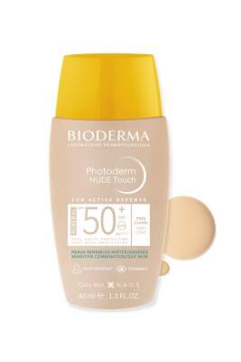 bioderma photoderm nude touch spf50 very light 40 ml bottle, application of bioderma photoderm nude touch spf50 sunscreen Bioderma Photoderm Nude Touch SPF50+ - Very Light | 40 ml Bioderma Photoderm Nude Touch SPF50+ - Very Light bioderma, sunscreen, spf50, oily-skin, combination-skin, anti-aging, broad-spectrum, skin-care, ai-generated, photoderm-nude-touch