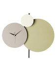 Muyika Handmade Metal Wall Clock - Unique Decorative Silent Sweep Clock for Home and Office (Green-Grey-Cream) - view 4