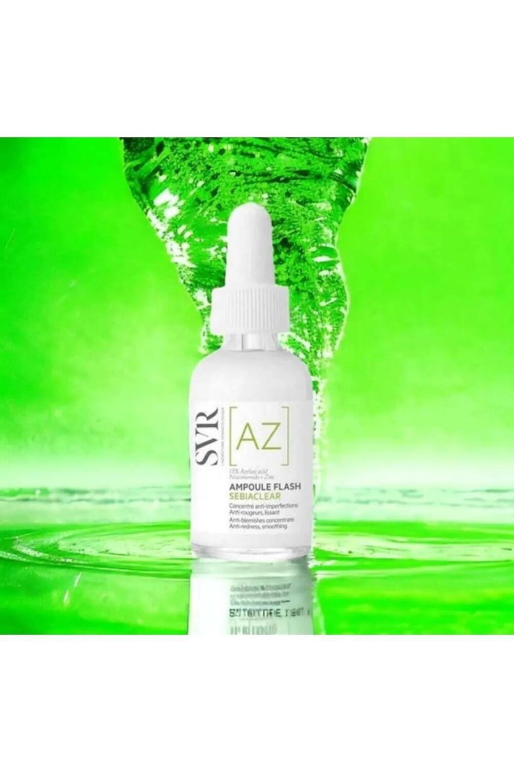 SVR Sebiaclear AZ Ampoule Flash 30ml - Concentrated Serum for Acne-Prone Skin with 15% Azelaic Acid SVR Sebiaclear AZ Ampoule Flash - Azelaic Acid Serum for Acne-Prone Skin SVR Sebiaclear AZ Ampoule Flash, Azelaic Acid serum, Salicylic Acid skincare, Acne treatment serum, Skin spot reduction, Anti-acne products, Skincare for oily skin, Hyperpigmentation treatment, Sensitive skin care, Concentrated serum, Skin refinement, Pore minimization, Hydrating serum, Niacinamide benefits