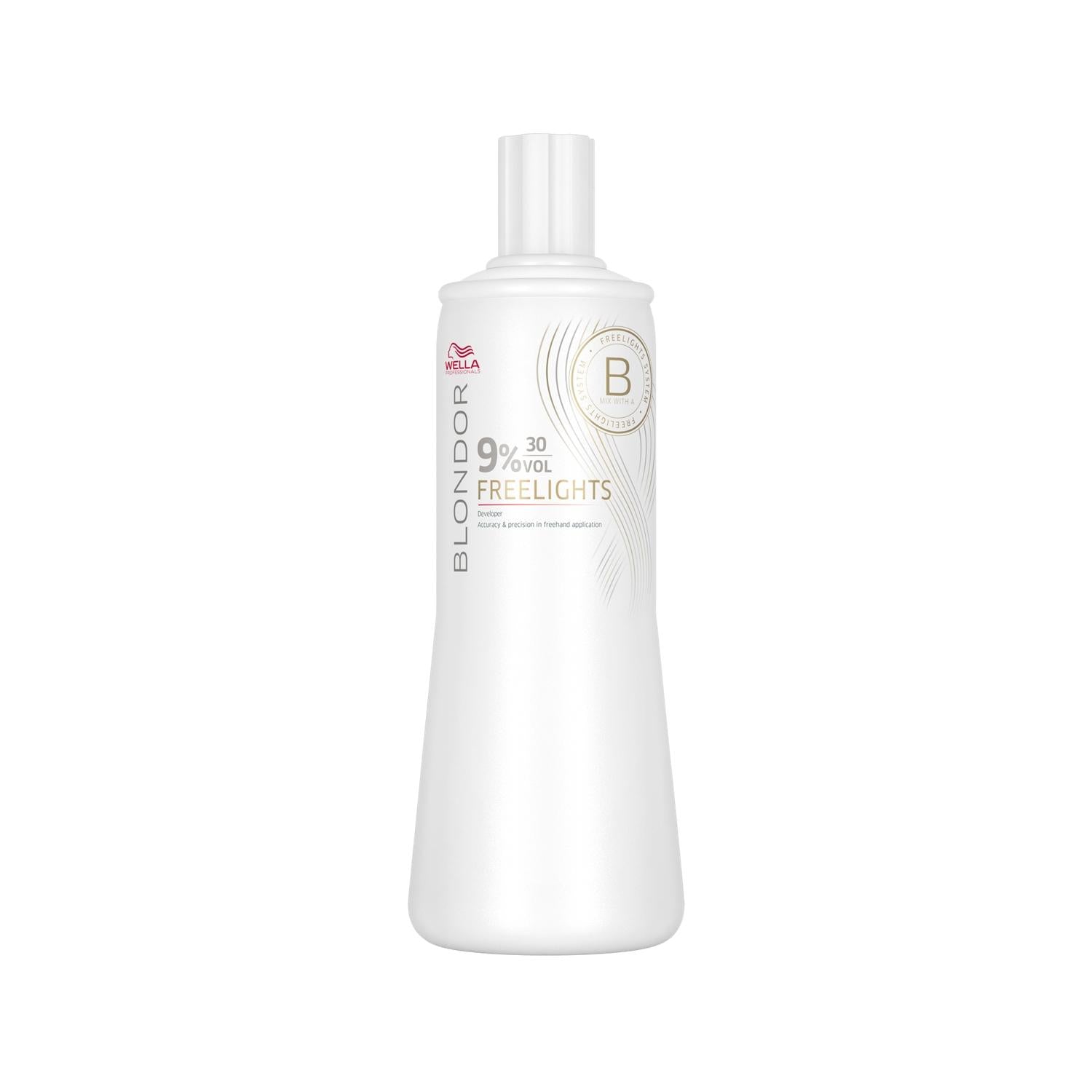 Wella Blondor Freelights %9 Oksidan 30 Volum 1000 ml - Professional Hair Bleaching Agent for Effective Lightening Wella Blondor Freelights %9 Oksidan - Professional Hair Bleaching Wella Blondor Freelights, Hair Bleaching Agent, Oksidan 30 Volum, Professional Hair Care, Hair Lightening Product, Wella, Professional hairstylists, Hair bleaching, Highlighting, Salon quality, Hair care, Beauty products