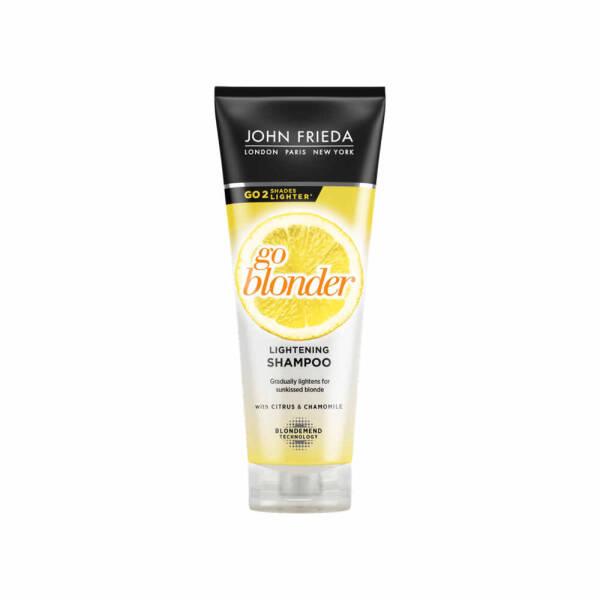 John Frieda Go Blonder Lightening Shampoo for Blonde Hair - 250ml, Nourishing & Strengthening John Frieda Go Blonder Lightening Shampoo - Blonde Hair Care John Frieda Go Blonder, Lightening Shampoo, Blonde Hair Care, Blonde Hair Shampoo, Hair Lightening Products, Hair Care, Nourishing Shampoo, Strengthening Shampoo, Blonde Hair Maintenance, Hair Lightening, Glycerin, Tocopherol, Plant Extracts, 250ml, Hair Nourishment