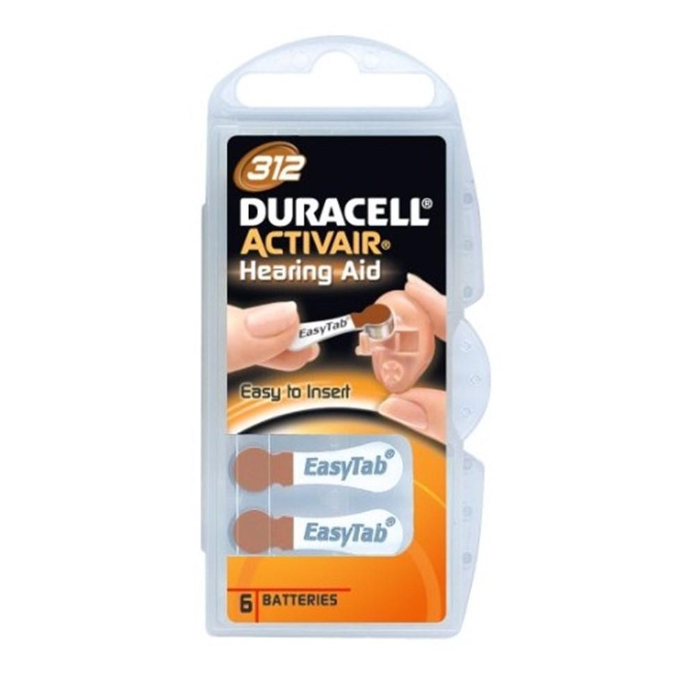 Duracell Activair Size 312 Hearing Aid Batteries Long Lasting
