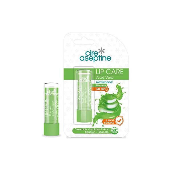 Cire Aseptine Aloe Vera Lip Care Stick with SPF 50 - Moisturizing, Natural Protection Cire Aseptine Aloe Vera Lip Balm SPF 50 Lip balm with SPF, Aloe vera lip care, Moisturizing lip stick, Sun protection for lips, Natural lip care products, Lip care, SPF 50, Aloe vera benefits, Natural moisturization, Outdoor lip care, Daily lip protection, Gift ideas for her, Gift ideas for him, Cosmetic, Skincare, Lip protection, Hydrating lip balm