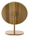 Eklips Wooden Round Table Mirror for Easy Makeup Application