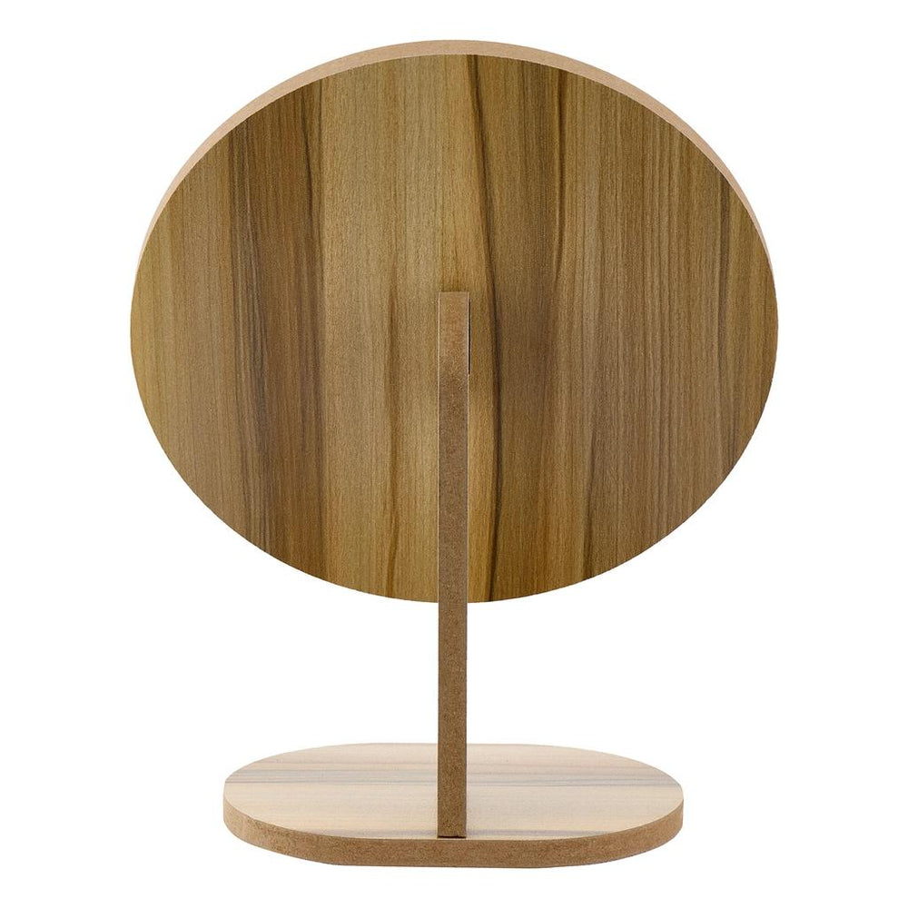 Eklips Wooden Round Table Mirror for Easy Makeup Application