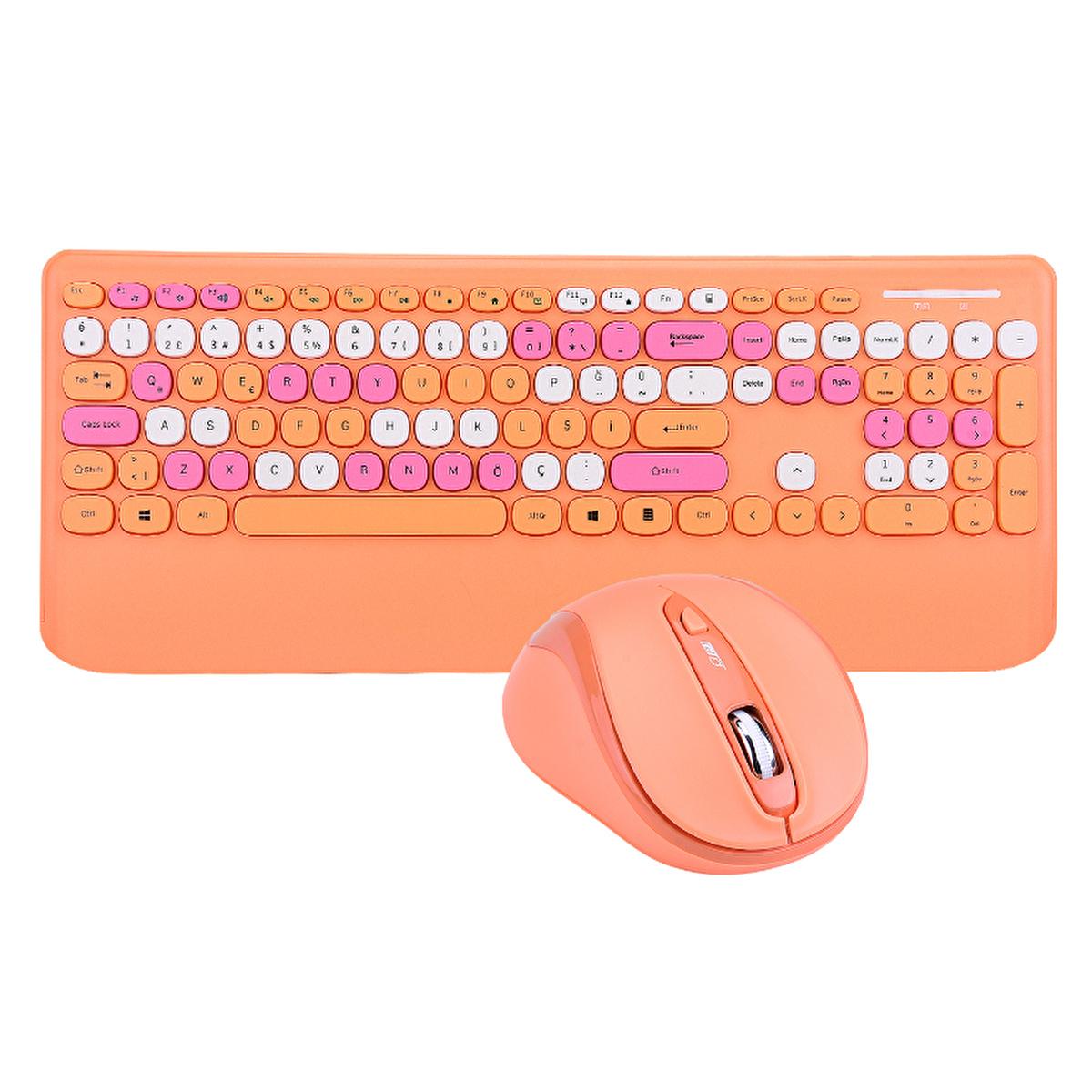 Everest Wireless Keyboard and Mouse Set - 2.4Ghz USB Receiver, 1600 DPI Mouse, TR-Q Layout Everest Wireless Keyboard & Mouse Set - 2.4Ghz, 1600 DPI Wireless Keyboard Mouse Set, Kablosuz Klavye Mouse, Multimedia Keyboard, TR Layout Keyboard, 1600 DPI Wireless Mouse, clutter-free workspace, reliable wireless connectivity, precise cursor control, comfortable typing experience