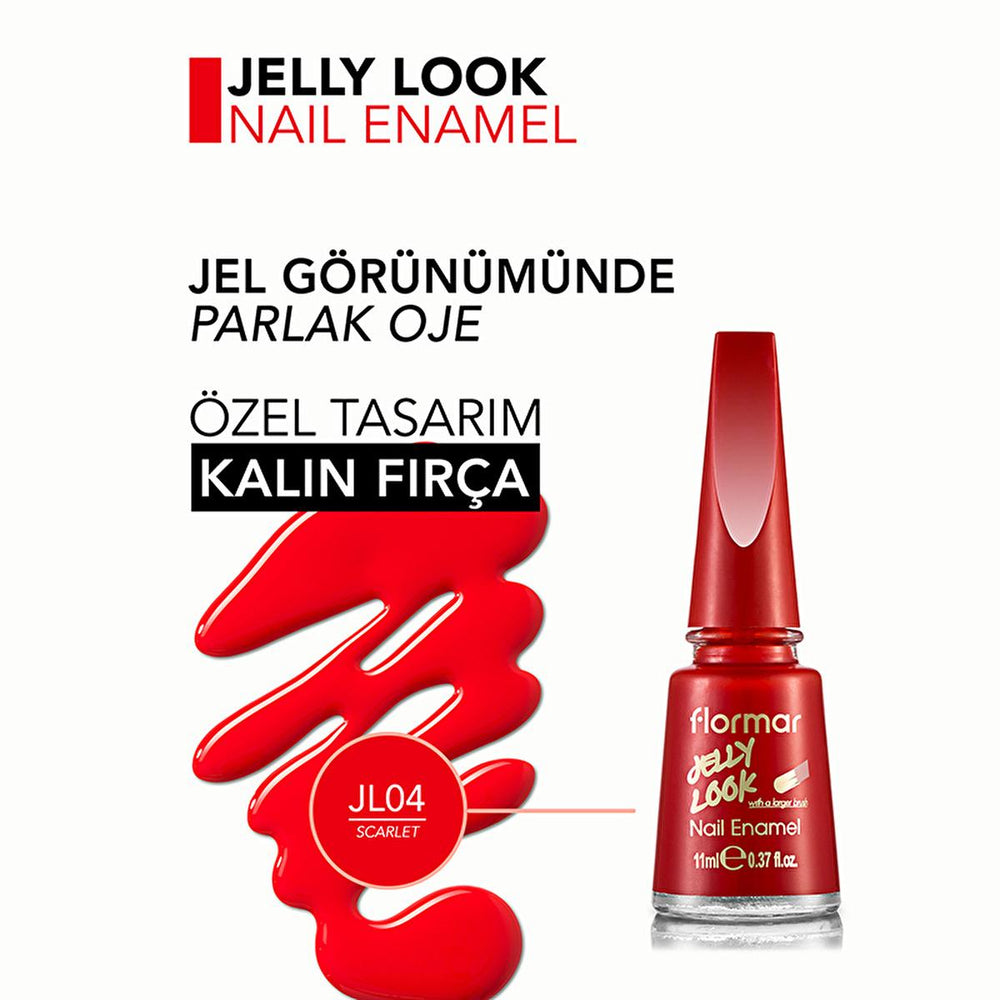 Flormar Scarlet Jelly Nail Polish: High Shine, Gel Effect, Long Lasting, Intense Pigment - Red Jelly Polish Flormar Scarlet Jelly Nail Polish: Gel Effect, High Shine Jelly nail polish, Gel effect nail polish, High shine nail polish, Long lasting nail polish, Pigmented nail polish, Scarlet nail polish, Red jelly nail polish, Glossy nail polish, Flormar nail polish, Quick dry nail polish, Nail polish, Nail color, Scarlet, Red, Jelly polish, Gel polish, High shine, Long lasting, Pigmented, Flormar, Quick dry,