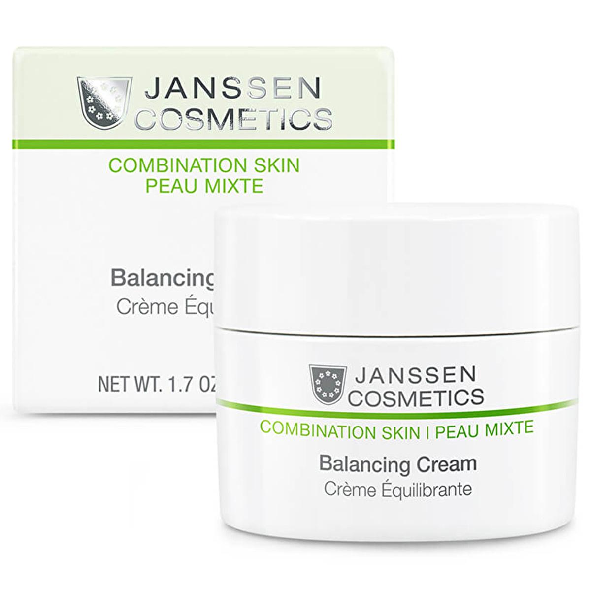 Janssen Cosmetics Balancing Cream for Oily & Combination Skin - Eco-Friendly Packaging, 1.69 fl oz Janssen Balancing Cream for Oily Skin - Eco-Friendly balancing cream, oily skin, combination skin, moisturizing cream, eco-friendly packaging, natural skincare, skincare, cosmetics, Janssen Cosmetics, face cream, hydrating cream, matte finish, pore minimizer, sustainable products